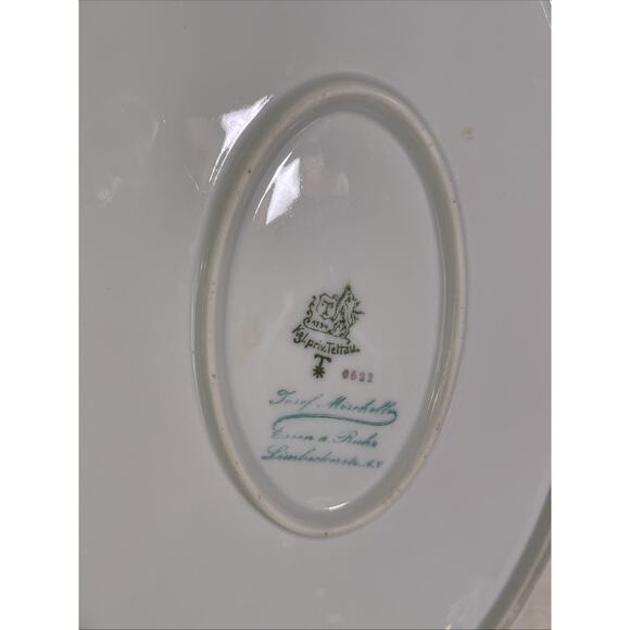 Antique Porcelain White /Gold Gilded Small Platter Royal Tettau - Picture 5 of 9